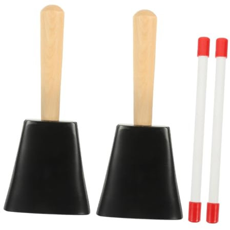 Vaguelly Clochette Musicale Métal Avec Poignée Instrument à Percussion Pour Garçon Fille Et Activités De Groupe