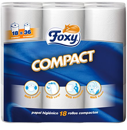 Foxy Compact Papier hygiénique – 18 rouleaux (Papel WC)