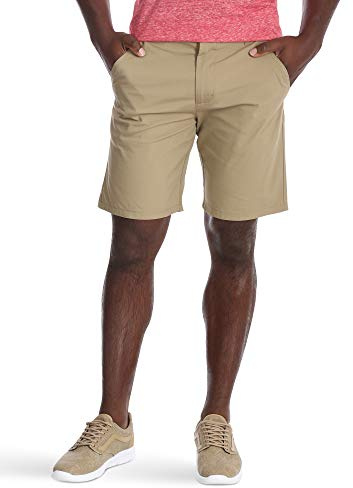 Wrangler Authentics mens Performance Comfort Flex Flat Front Shorts, Dark Khaki, 46 US