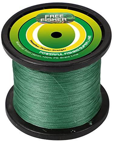 LSHEL 4-Fach geflochtene Angelschnur 1000m, 1.0# 0.16mm/8kg/18lb