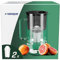 Wessper Wasserfilter Kanne Glas 3L Crystaline, Set Wasserkanne und 2 Filter AQUA CLASSIC, Wasserkaraffe für Trinkwasser Kompatibel mit Brita Classic, Dafi - Schwarz