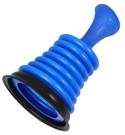 KONTONTY Small Blue Sink Plunger Toilet Drain Unblocker with Ergonomic Handle for Bathroom Kitchen and Bathtub Drains Mini Air Plunger Tool