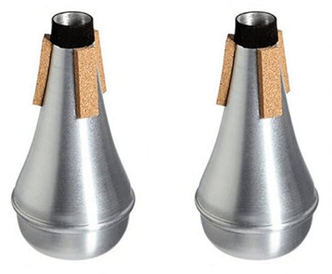 Qupdjxukis 2 x trumpetdämpare, lätt övningsdämpare för av aluminium