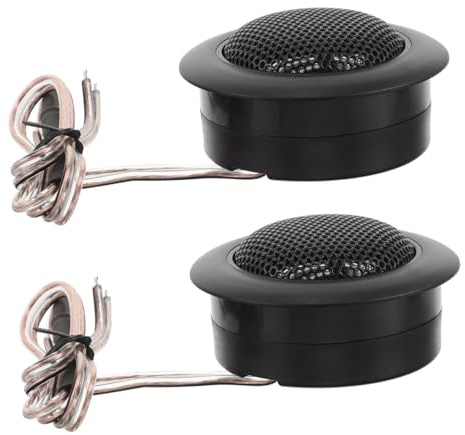 SHINEOFI Altavoz Tweeter para Coche Pequeño de Plástico, Sistema de Audio para Automóvil, para Entusiastas Música, Compacto y Duradero, Color Plástico Transparente, Par 2 Pulgadas