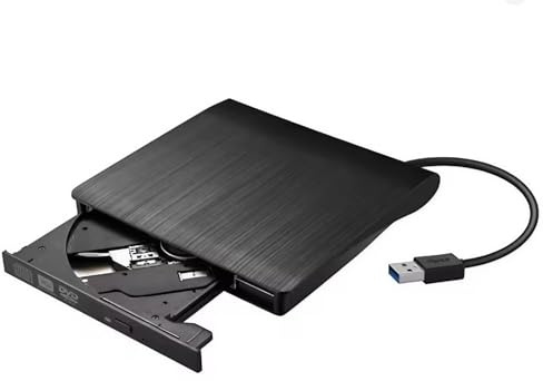 ISTARCOMPUTER Graveur DVD Externe USB 2.0 – Lecteur Graveur CD/DVD Portable – Compatible Windows 11/10/8/7/XP, Mac OS – Plug & Play – Haute Vitesse, Ultra Fin, Léger – sans Alimentation Externe