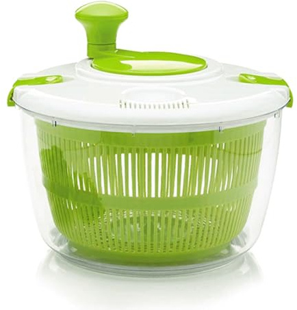 Centrifugadora de ensaladas, deshidratadora de Verduras y Frutas, Lavadora Multiusos, deshidratadora y escurridora doméstica, con Tapa de Cierre Seguro y asa giratoria, para Cocina doméstica.