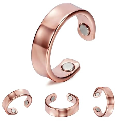 Magnetringar dam, vital ring klimakteriet, kopparring träningsring, snygga magnetiska smycken ringar med presentförpackning, stödjande tumring för stress, trötthet