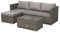 SVITA Queens Poly Rattan Sitzgruppe Couch-Set Ecksofa Sofa-Garnitur Gartenmöbel Lounge Schwarz, Grau oder Braun (Grau)
