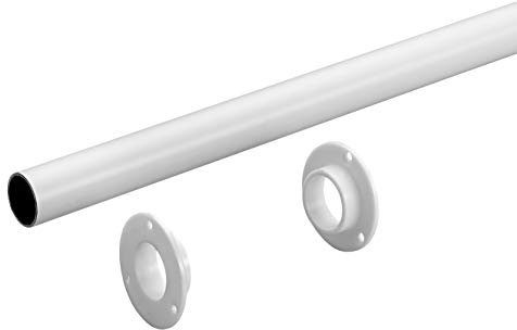 Hettich 9219987 Schrankrohr-Set D 25 x 1200 mm (Kleiderstange) weiß