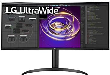 LG UltraWide 34WP85C - 34 Zoll, IPS, 21:9, WQHD 3440 x 1440P, DCI-P3 95%, HDR10, Curved, Ergonomisches Design, USB Type-C, AMD FreeSync, MaxxAudio, Gaming-Funktionen, Schwarz