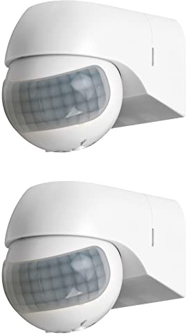 QWORK 110-220V PIR Motion Sensor Light Switch, 2 Pack, High Sensitive Waterproof Wall Sensor Light Switch for Outdoor&Indoor, 49-98FT Detection Distance