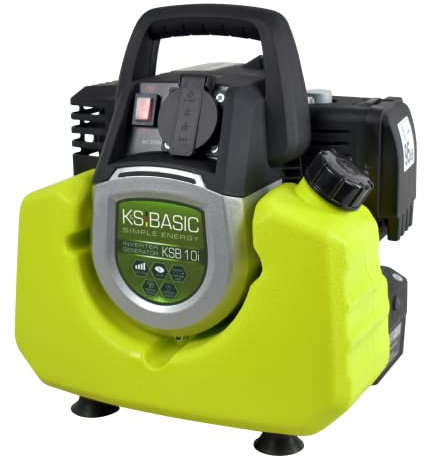 Inverter-Generator KSB 10i, stromerzeuger 1000 W, elektronische Umwandlung elektrischer Energie,notstromaggregat für empfindliche Stromverbraucher, Motor Euro 5, Schuko-Steckdose 230V, Schutzart IP23M