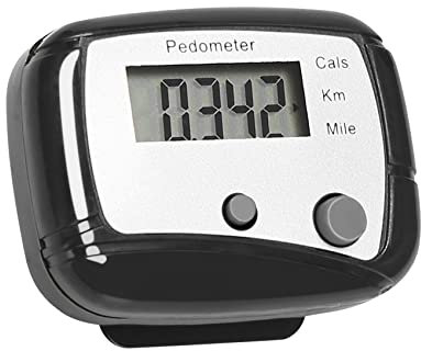 Oikabio Digital LCD Pedometer Pocket Counter Walking Black