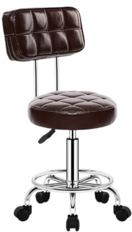 AMYSTY Barhocker Barstuhl Tresenhocker Barstühle Barhocker Mit Rollen Drehstuhl Verstellbarer Lifthocker Weiche Lederrückenlehne Barstuhl Barstühle Küchenstühle(F)
