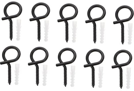 OKUMEYR Ganchos para Colgar Autorroscantes Tornillos de Ojo de Hierro Ganchos con Tornillos de Ojal Pernos de Ojo Tornillo para Montaje en Pared