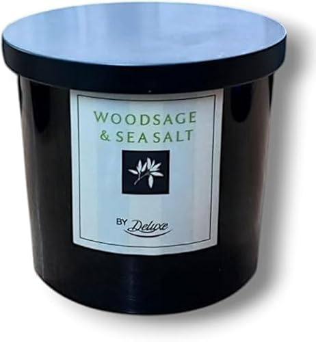 ark future Lot de 2 bougies parfumées de luxe de 335 g chacune, bougies parfumées de qualité supérieure pour la maison, ambiance durable et relaxante (boisé et mer)