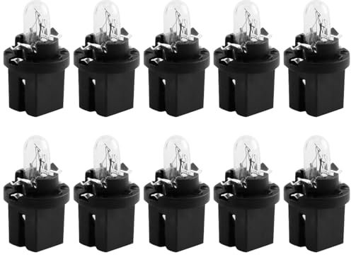 LEMLIN Lot de 10 ampoules de tableau de bord DC 12 V 2 W 30 MA pour éclairage de tableau de bord de voiture - Ampoules génériques avec connexion directe - Installation facile