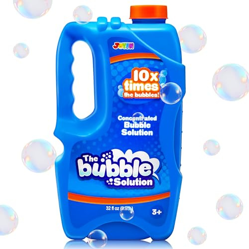 JOYIN Bottiglia di ricarica concentrata per bolle di sapone, fino a 9,5 litri, per pistola per bolle di sapone, bacchette magiche, soffiatori, Pasqua, bambini, feste