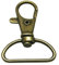 Wuuycoky Karabinerhaken mit D-Ring, bronzefarben, kleine Fischaugenschnalle, Karabinerhaken, bronze, Fillet D ring inner Diam:1,10Pcs