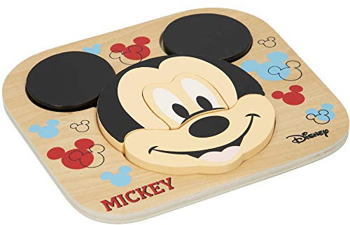 WOOMAX 48700 Mickey & Friends Mickey Wood Puzzle, 6 Pieces