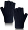 Táctil Guantes de punto Medio Dedo Guantes Cálidos Unisex sin Dedos de Invierno para Hombres Mujeres y Niños Guantes de oficina Guantes de computadora guantes de pantalla (negro)
