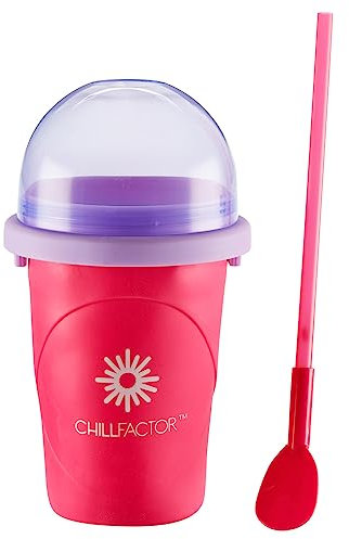 BANDAI CHILLFACTOR CO07953 Fuchsia, Küchenspielzeug, Slush-Maschine mit wiederverwendbarem Becher und Strohhalm, Familienspielzeug