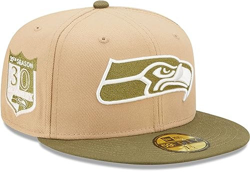 New Era 59Fifty Cap SIDEPATCH Seattle Seahawks Camel - 6 7/8