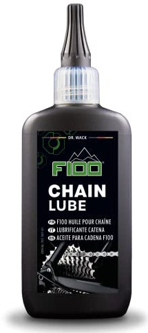 Dr. Wack - F100 Huile pour chaîne de vélo 100 ml - Réduit l'usure & les frottements - Lubrifiant pour chaîne avec effet longue durée - Convient pour tous les vélos - Entretien Premium du vélo