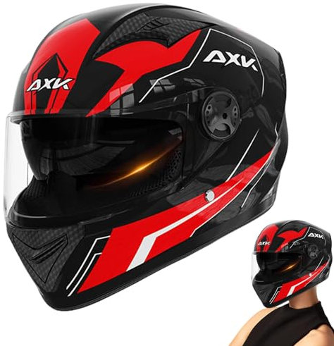 Casco integrale per motocicletta, completo per il viso, casco da moto, casco integrale per ciclomotore, doppia visiera, copricapo per moto, copricapo con doppia visiera, circonferenza della testa