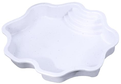 MLqkpwy Piscina per Tartarughe di Terra | 30x30x5,5 Cm per Acqua | Vassoio per Tartarughe | Ciotola Acqua per Tartarughe | Vasca da Bagno per Rettili per Tartarughe, Rana Cornuta, White