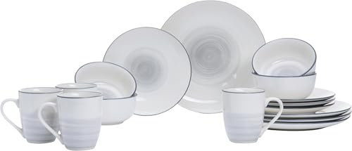 Servizio combinato Luna, 16 pezzi, grigio