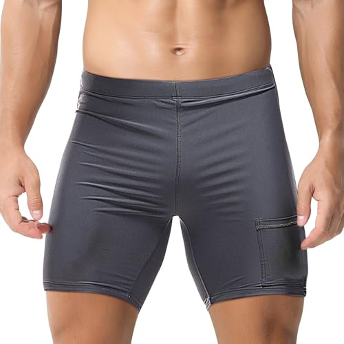 Ausing Herr baddräkt Jammer Simning Tävling Surf Badbyxor Träningsbaddräkt Män Jammer Badbyxor S–XL, GRÅ, XL