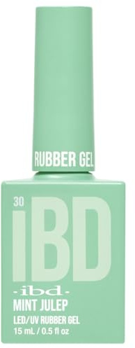 IBD Rubber Gel - Mint Julep - 15 ml - Made in USA - Premium Nail Polish for Durable Manicure and Smooth Nails - LED/UV Varnish