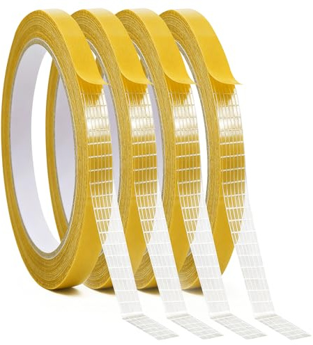 Dajidafu Doppelseitiges Stoffband, Klebeband durchsichtiges Für Vorhänge, Mode Kleid, Saum Hosen Kleidung Kleiderstoff Nähen Bügeln, Ablösbar Und Rückstandsfrei, Vielseitig Einsetzbar, 0.8cmx10m/x 4r