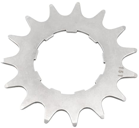 QOXEZY Pignone per bicicletta a velocità singola 13T-17T, in acciaio inox, taglio CNC, volano per mountain bike, conversione a scatto fisso, compatibile con catene a 7/8/9/10/11 velocità