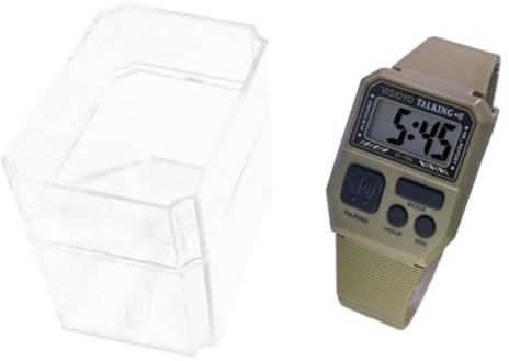 Reloj Parlante en Español – para Ciegos, Baja Visión y Personas Mayores con Botones Grandes, Alarma Audible y Anuncio Automático