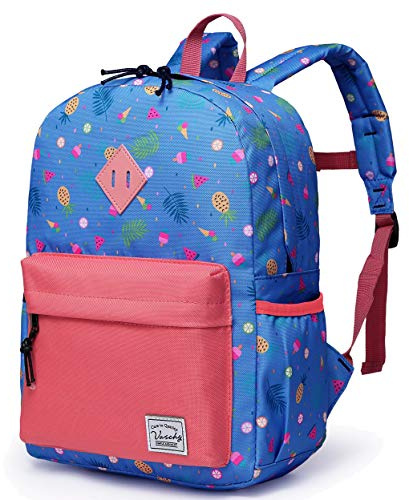 VASCHY Zaino scuola per ragazzi e ragazze, zaino per bambini, zaino per asilo con fibbia sul petto, Frutta piccola, Taille unique, Cartella
