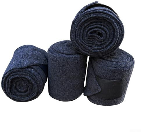 4 x Pferdebeinbandagen, weiches Material, entworfen, um Sehnen zu bewahren und bei kaltem Wetter zu isolieren (grau)