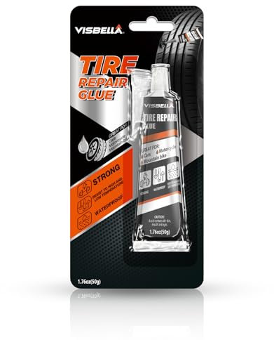 Visbella Pegamento para reparación de neumáticos, reparación instantánea de arañazos de neumáticos, restaura y protege sin esfuerzo las superficies de los neumáticos 50g