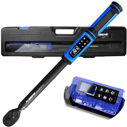 PUIBERS Digital Torque Wrench 1/2 Drive 3.8-250.8FT.LB (5-340Nm),Electronic Torque Wrench ±1% High Accuracy,5 Units LCD with Buzzer & LED Alerts For Car Bike Moto Truck