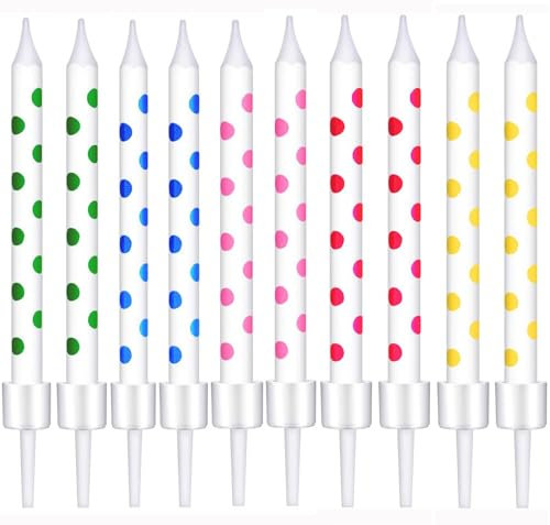 Zwenjuan 50 Pezzi Candeline Compleanno,Arcobaleno Divertenti Candeline per La Decorazione di Torte Cupcake Candele per la Decorazione della Festa Nuziale di Compleanno