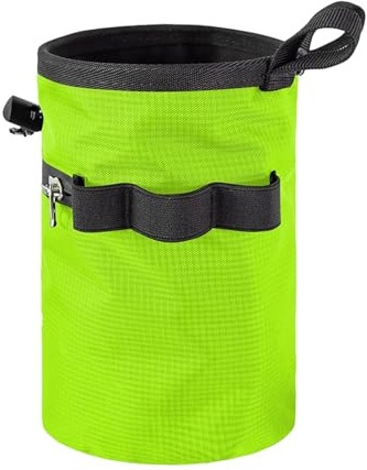 Klättring, med justerbart midjebälte och blixtlåsförvaringsficka | Klättringskrita är utrustad med änglar för tyngdlyftning med golfskiva D-träning, Fluorescerande grön, Se référer au descriptif