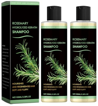 Rosmarin Revitalising Shampoo für Haarwachstum, Mit Rosmarin Extrakt Gegen Haarausfall, Rosemary Shampoo für kraftloses, dünner werdendes Haar, Rosmarinshampoo Haare für Männer und Frauen (2 Flaschen)
