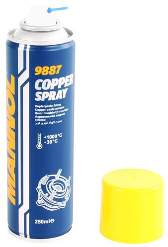 MANNOL 9887 Copper Spray Copper Grease Spray Copper Paste Grease Copper Spray Grease 1 x 250 ml Brake Spray Release Agent for Brakes