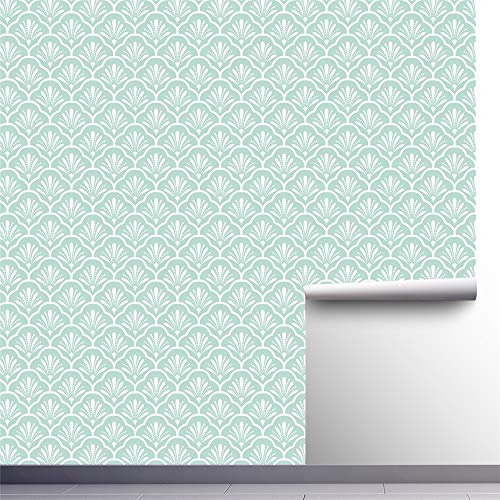 papel de pared,Papel tapiz de fondo barroco azul y blanco, papel tapiz de muebles de renovación de pared de dormitorio de sala de estar 200 cm (1 rollo)