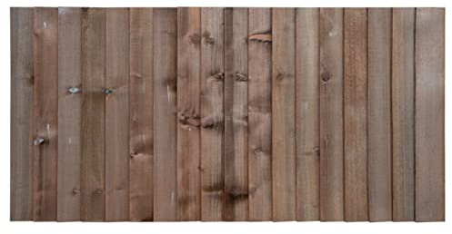 Arbor Garden Solutions Premium Closeboard Fence Panel, Heavy Duty Vertical Feather Edge, Wood, 1828mm Width, FSC Certified, Pressure Treated (Brown, 2ft)