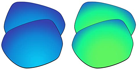 EZReplace Verres de rechange pour lunettes de soleil Oakley Latch Beta OO9436 (verres polarisés) – Compatible avec monture Oakley Latch Beta (bleu glacier + vert printemps), Bleu glacier + vert