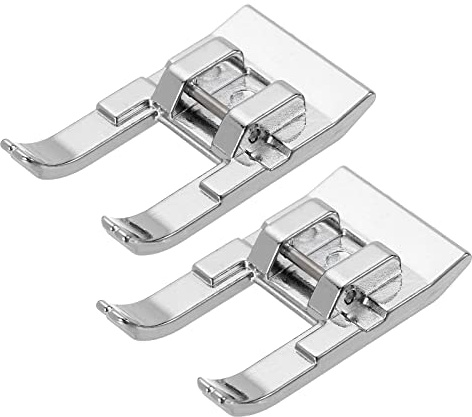 sourcing map Abierta Punta Pie Coser Máquina Pie Galvanizado Hierro Prensador Pie 34,5x20mm, 2uds