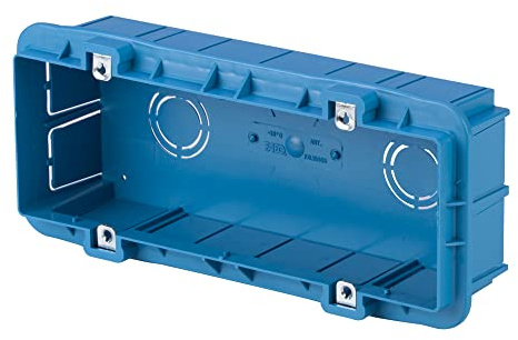 Poly Pool PP8131 - Caja de derivación de empotrado para instalaciones de albañilería, máximo 6 módulos, rectangular, azul