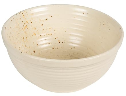 Farmhouse Stoneware Bowl, White Speckled Glaze
